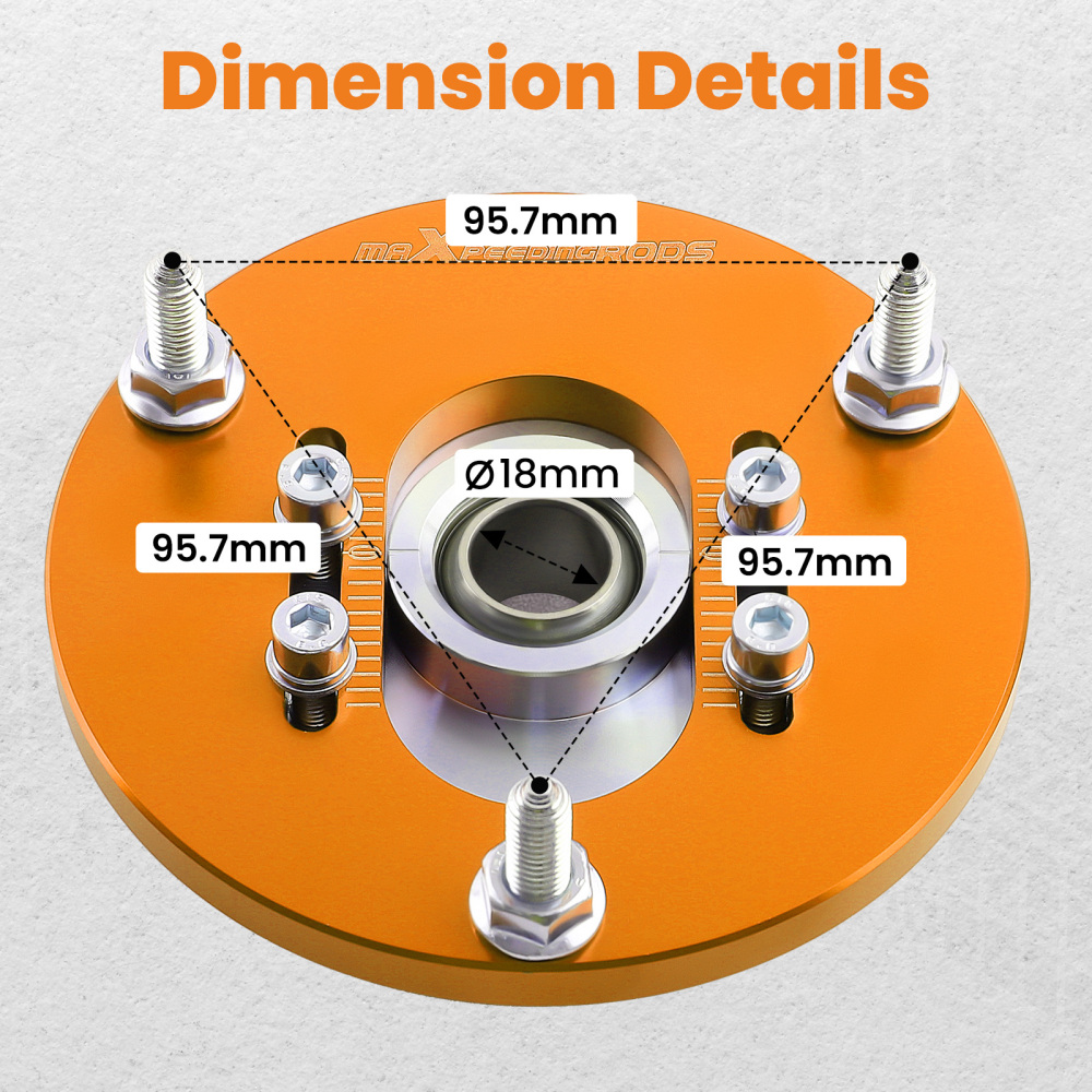 Compatible for BMW 98-05 E46 3 Series Front Coilover Top Upper Mount Camber Plate